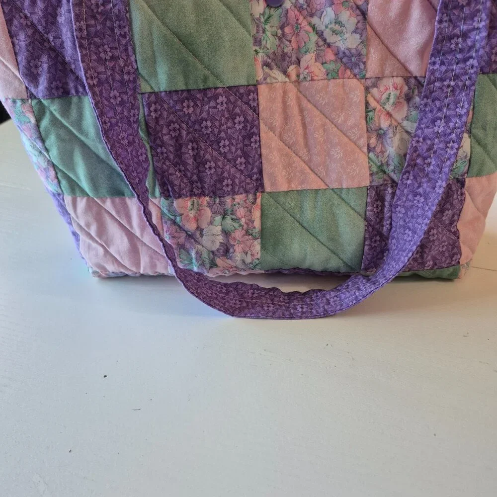 Cool Mums Club Quilted Tote -‎ Skull with Heart Glasses & Coffee - Handcrafted